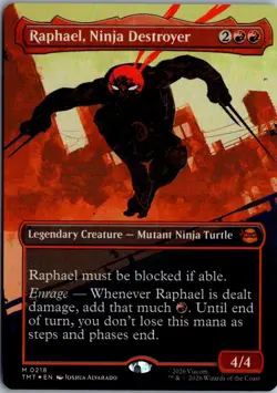 Raphael, Ninja Destroyer (Borderless) M Teenage Mutant Ninja Turtles 218 NM Foil - Image 1