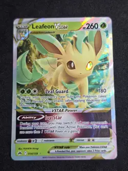 Leafeon Vstar 014/159 Holo Pokemon Crown Zenith NM - Image 1