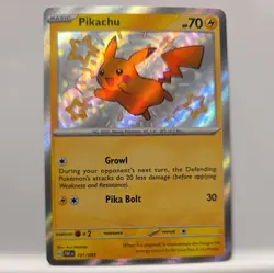 Pikachu 131/091 Holo Shiny Rare SV Paldean Fates 2024 Pokemon PAF Near Mint NM+ - Image 1