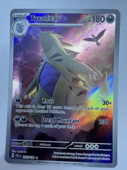 Pokemon Tyranitar Sv02 Paldea Evolved Illustration Rare Holo 180HP #222/193 - NM - Image 1