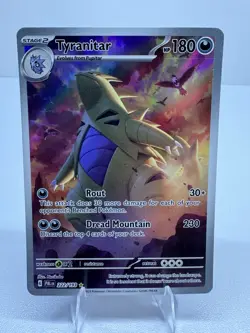 Pokemon Tyranitar Sv02 Paldea Evolved Illustration Rare Holo 180HP #222/193 - NM - Image 3