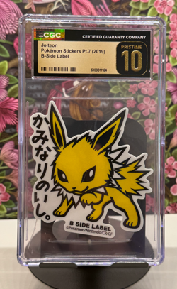 Jolteon Pokemon Stickers Pt.7 B-Side Label 2019 CGC Pristine 10 - Image 1