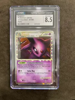 Espeon Prime 81/90 HGSS Undaunted UR Holo Pokemon TCG Graded CGC 8.5 NM - Image 1