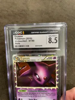 Espeon Prime 81/90 HGSS Undaunted UR Holo Pokemon TCG Graded CGC 8.5 NM - Image 2