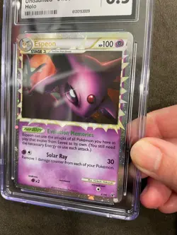 Espeon Prime 81/90 HGSS Undaunted UR Holo Pokemon TCG Graded CGC 8.5 NM - Image 4