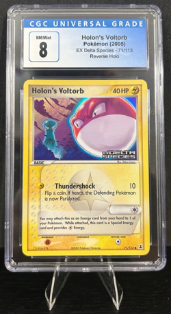 2005 POKEMON EX DELTA SPECIES 71/113 HOLON'S VOLTORB REVERSE HOLO CGC 8 - Image 1