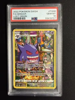 PSA 10-Gengar TG06/TG30 Full Art Holo-2022 Pokemon SWSH Lost Origin - Image 1