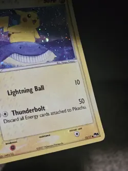 Pokemon TCG Pikachu 12/17 PopSeries 5 Holo Bleed Inverted Back Error W/Swirl DMG - Image 5