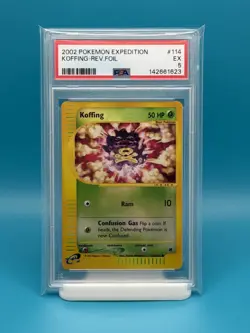 PSA 5 - 2002 POKEMON EXPEDITION KOFFING-REV.FOIL - Image 1