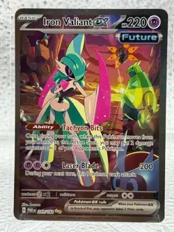 Pokemon TCG Iron Valiant EX Paradox Rift 249/182 Special Illustration Rare - B - Image 1