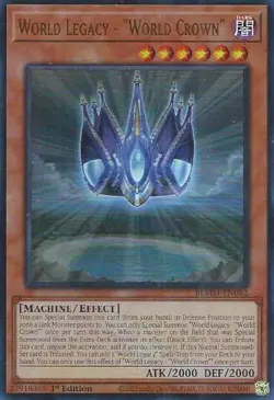 World Legacy - "World Crown" BLMM-EN082 YuGiOh Ultra Rare 1st Edition Near Mint - Image 1
