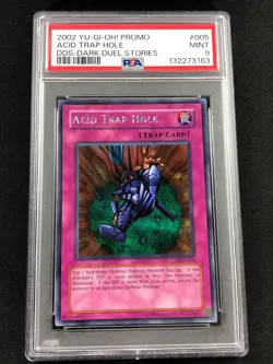 Yugioh 2002 Acid Trap Hole DDS-005 PSA 9 Secret Rare!! - Image 1