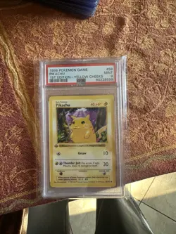 1999 Pokemon Base Set Pikachu #58/102 Red & Yellow Cheeks Shadowless PSA 9 - Image 1