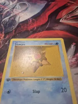 1st Edition Shadowless Staryu 65/102 Base Set Pokemon Card WOTC 1999 MP - Image 2