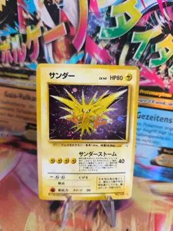 Pokemon Karte Card Zapdos Mysterious Of Fossil 1997 Holo Wotc japanese NM Swirl - Image 1