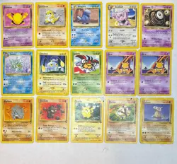 Lot of 35 Vintage Pokemon Cards from Base Set 1&2, Jungle, Fossil & More - HP/MP - Image 1