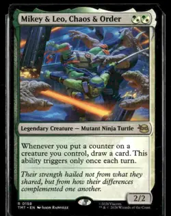 MTG TMT Mikey & Leo, Chaos & Order Normal NM - Image 1