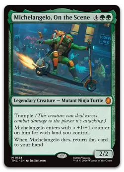 Michelangelo, On the Scene #124 (NM) TMC Magic MTG - Image 1