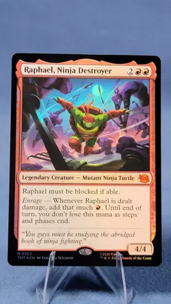 Raphael Ninja Destroyer Foil NM Mythic TMT 102 Teenage Mutant Ninja Turtles MTG - Image 1