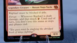 Raphael Ninja Destroyer Foil NM Mythic TMT 102 Teenage Mutant Ninja Turtles MTG - Image 5