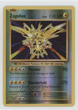 Zapdos Reverse Foil Pokemon XY Evolutions 20th Anniversary #42 - Image 1