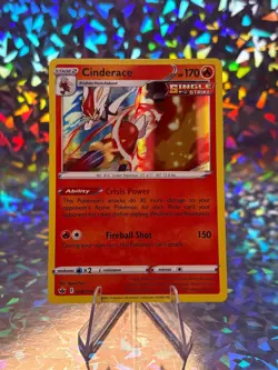 CINDERACE 028/198 HOLO RARE CHILLING REIGN POKEMON LP - Image 1