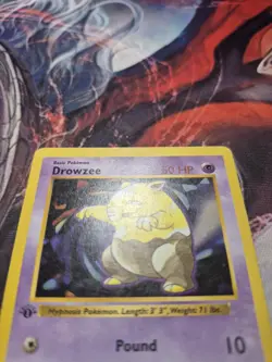 Pokemon 1st Edition Base Common Drowzee 49/102 - Moderate Play (MP) - Image 2