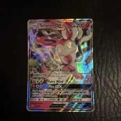 Sylveon GX Ultra Rare Holo 200 HP Pokemon TCG Guardians Rising #92/145 - Image 1
