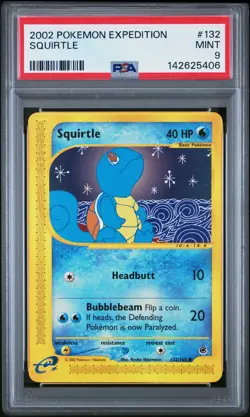 2002 POKEMON EXPEDITION #132 SQUIRTLE PSA 9 - Image 1