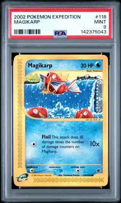 2002 POKEMON EXPEDITION #118 MAGIKARP PSA 9 - Image 1