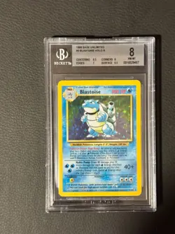Pokemon BGS 8 Holo English Set Base Unlimited Charizard Venusaur Blastoise Trio - Image 3