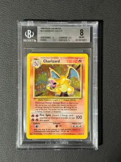 Pokemon BGS 8 Holo English Set Base Unlimited Charizard Venusaur Blastoise Trio - Image 5