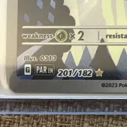 Pokemon Minior 201/182 SV04: Paradox Rift Illustration Rare Full Art Holo Basic - Image 3