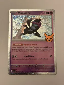 Pokemon TCG Trick or Trade 2024 Munkidori 095/167 Cosmos Holo - Image 1