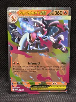 Pokemon TCG MEGA CHARIZARD X EX 029 Black Star Promo MEP - Image 1