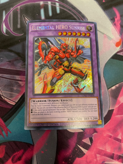 YUGIOH - ELEMENTAL HERO SUNRISE - SECRET RARE - LDS3 - NM - LIMITED EDITION - Image 1