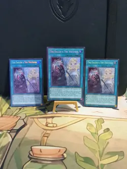 Yu-Gi-Oh! 3x The Fallen & The Virtuous Playset CH01-EN019 Secret Rare 1st Ed NM - Image 1