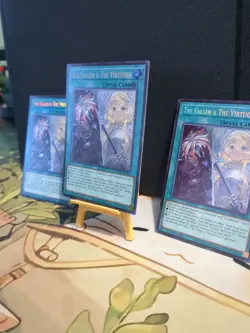 Yu-Gi-Oh! 3x The Fallen & The Virtuous Playset CH01-EN019 Secret Rare 1st Ed NM - Image 2