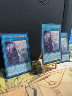 Yu-Gi-Oh! 3x The Fallen & The Virtuous Playset CH01-EN019 Secret Rare 1st Ed NM - Image 3