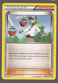 N Supporter 92/101 Noble Victories 2011 Pokemon Card LP Lightly Played Regular - Image 1