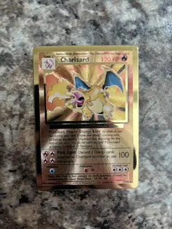 Pokemon Card Charizard 4/102 Gold Metal Celebrations UPC 25th Anniversary - Image 1