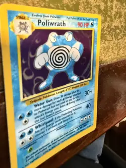 Poliwrath Holo Pokemon Card 13/102 Base Set Rare - Image 2