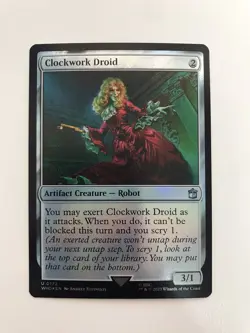 Clockwork Droid Foil MTG Magic the Gathering Card NM Near Mint WHO - Image 1