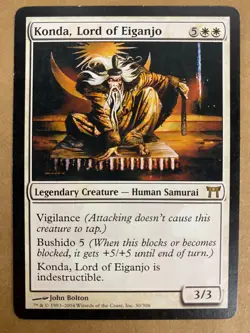 MTG 1x Konda, Lord of Eiganjo 30 Champions of Kamigawa Magic the Gathering x1 HP - Image 1