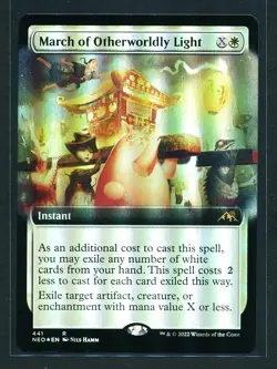 March of Otherworldly Light Extended Art Foil Magic MTG 2022 Neon Dynasty NM/M - Image 1