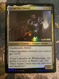 MTG - Arvad the Cursed - Dominaria (DOM) - Prerelease Foil - NM - Image 1