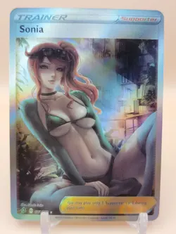 ❤ SONIA Trainer Pokemon Anime Waifu Card Girl Foil Doujin Holo ACG❤ - Image 1