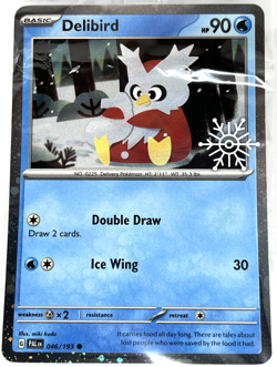 Delibird 046/193 Pokemon TCG Holiday Calendar 2025 Festive Stamp Promo Card - Image 1