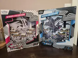Pokemon Black Bolt and White Flare Binder Collection Bundle Set of 2 Sealed - Image 1