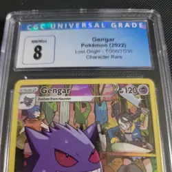 Pokemon Gengar TCG TG06/TG30 Lost Origin Trainer Gallery Graded 8 - Image 2